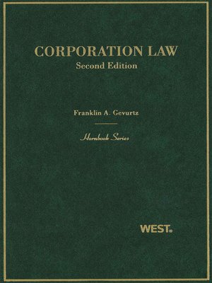 cover image of Gevurtz's Corporation Law, 2d (Hornbook Series)
